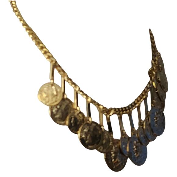 Rare Vtg Alexander the Great Francaise Republique Gold Tone Coin Necklace - Picture 3 of 6